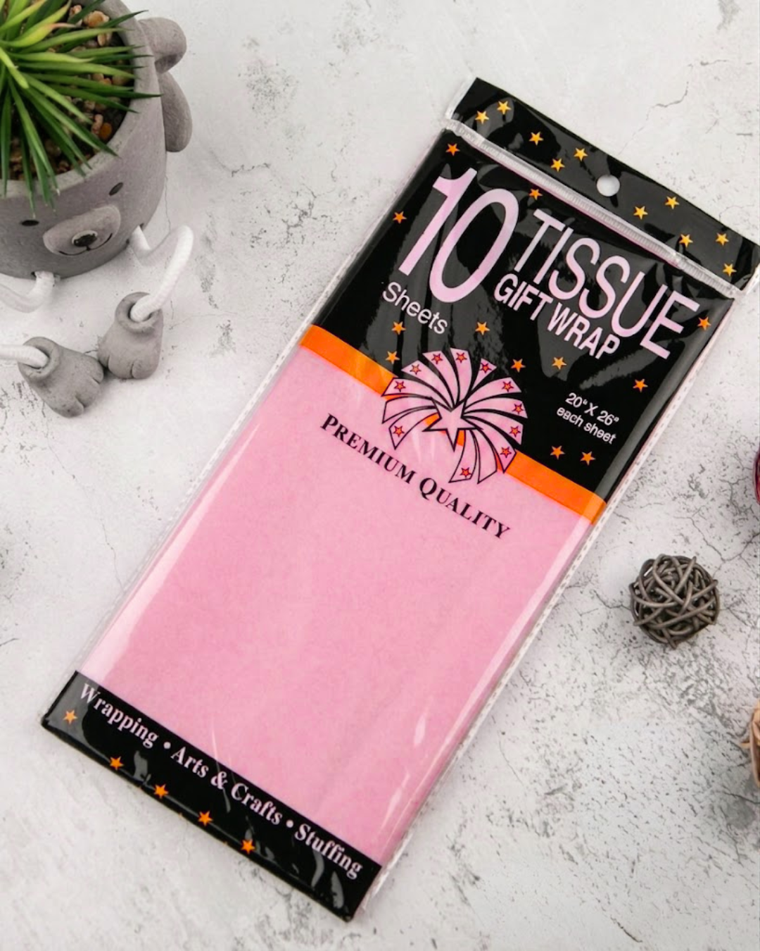 Papel Tissue para Envolver Regalos - Colores Liso Mate - Paquete de 10 Hojas
