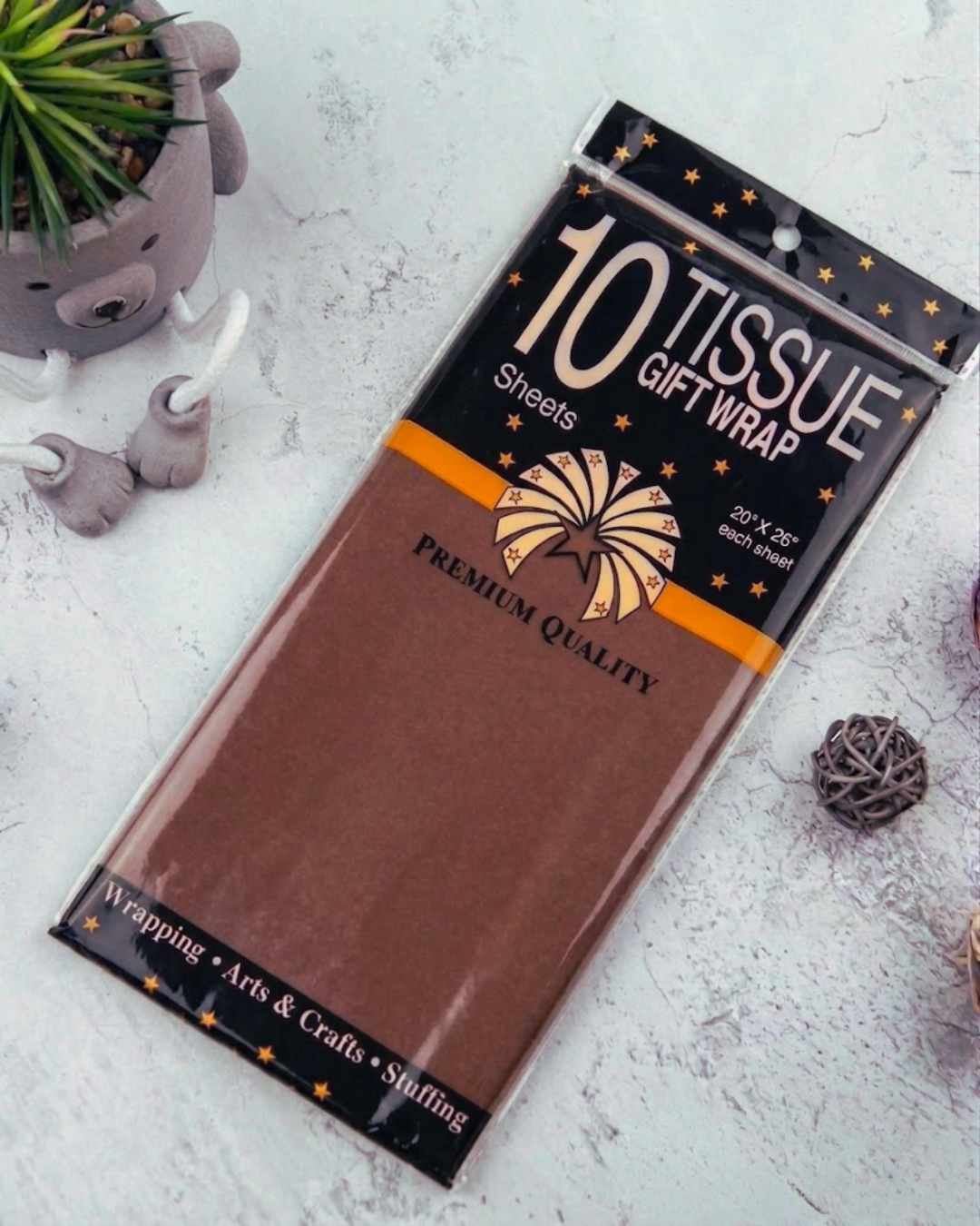 Papel Tissue para Envolver Regalos - Colores Liso Mate - Paquete de 10 Hojas