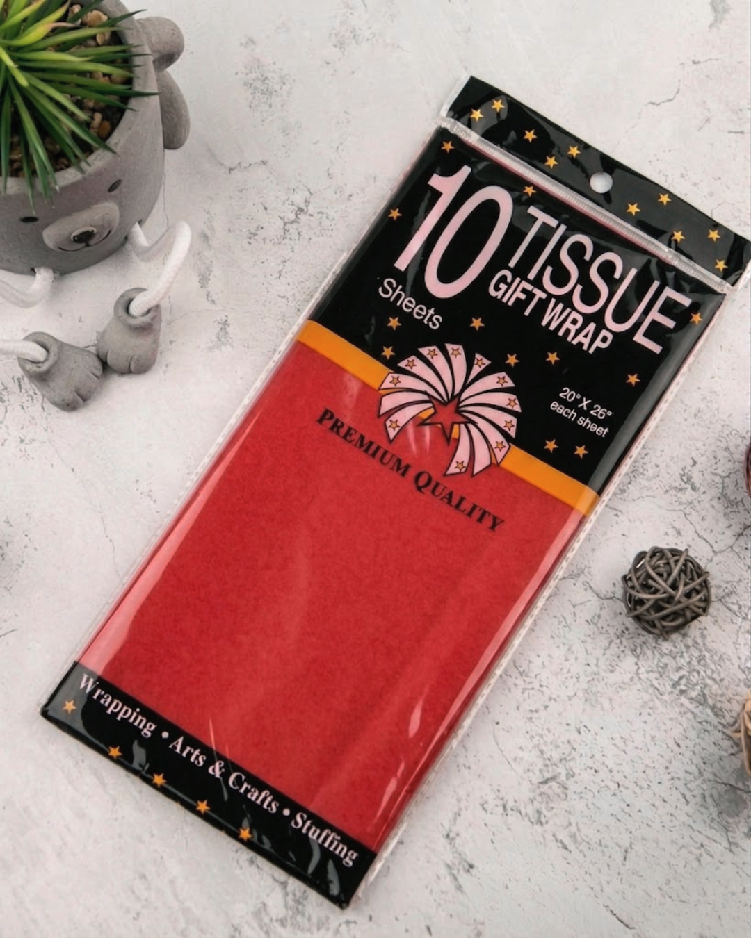 Papel Tissue para Envolver Regalos - Colores Liso Mate - Paquete de 10 Hojas