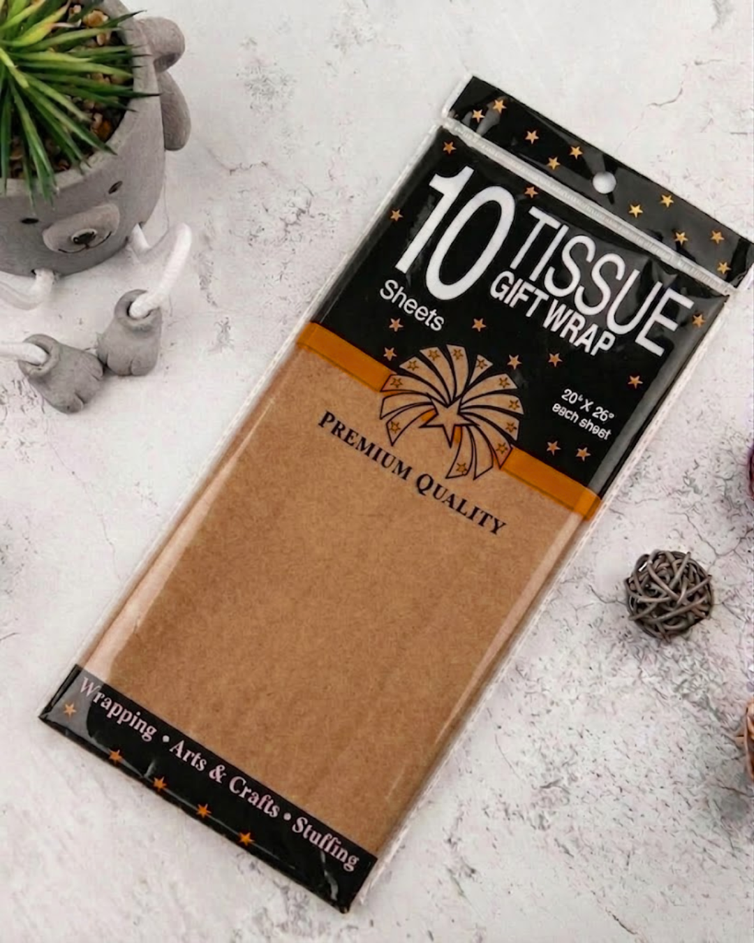 Papel Tissue para Envolver Regalos - Colores Liso Mate - Paquete de 10 Hojas