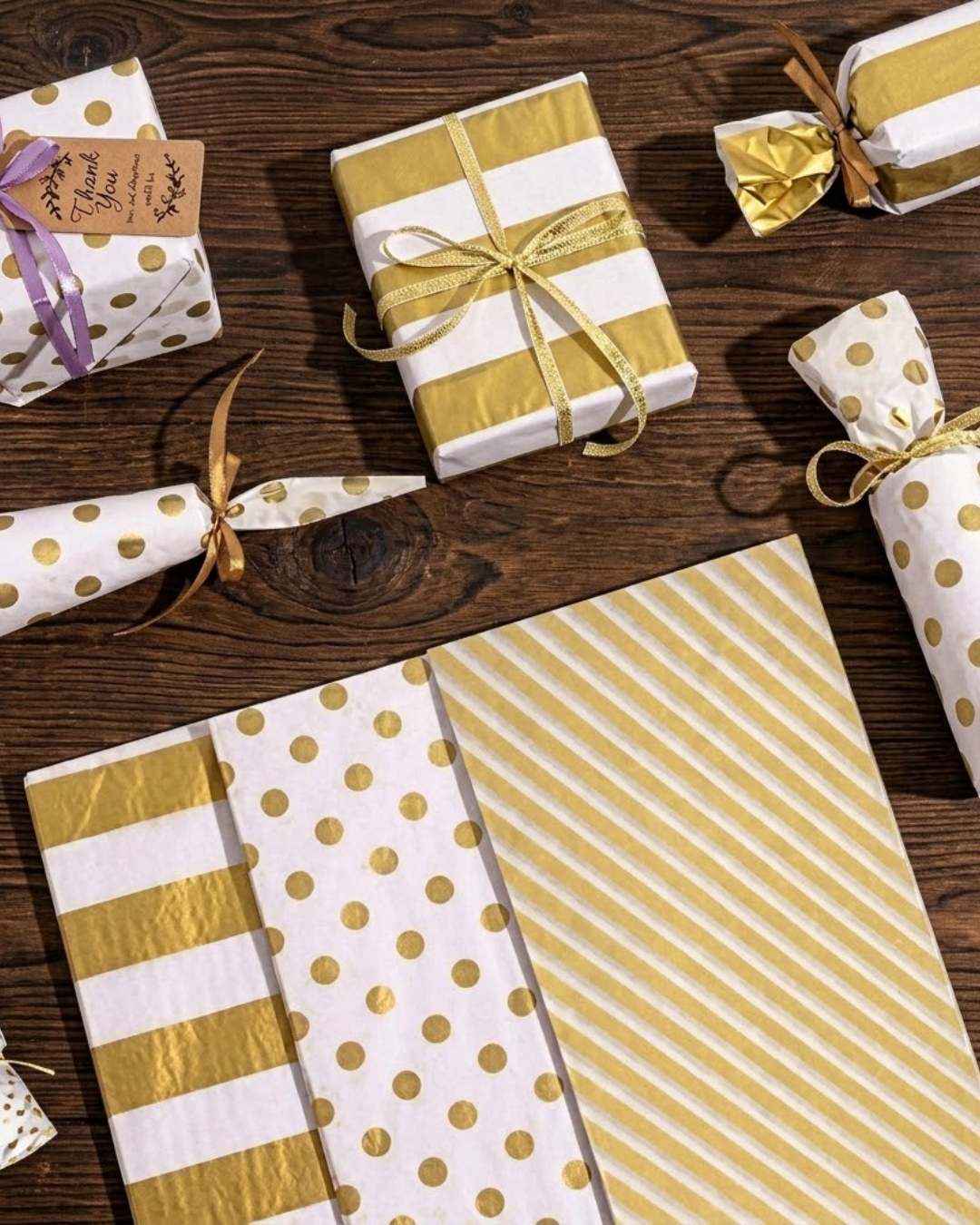 Papel Cebolla Tisú/Tissue con Diseño Variado para Envolver Regalos - Paquete de 10 Hojas