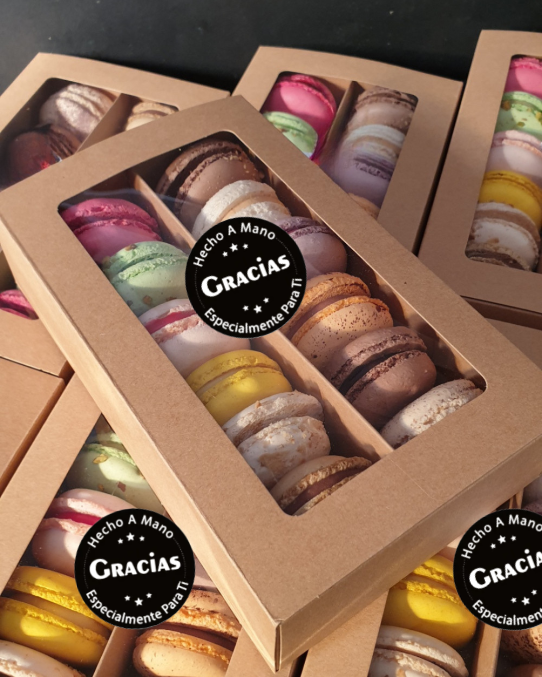 Cajas Armables con ventana para postrecitos