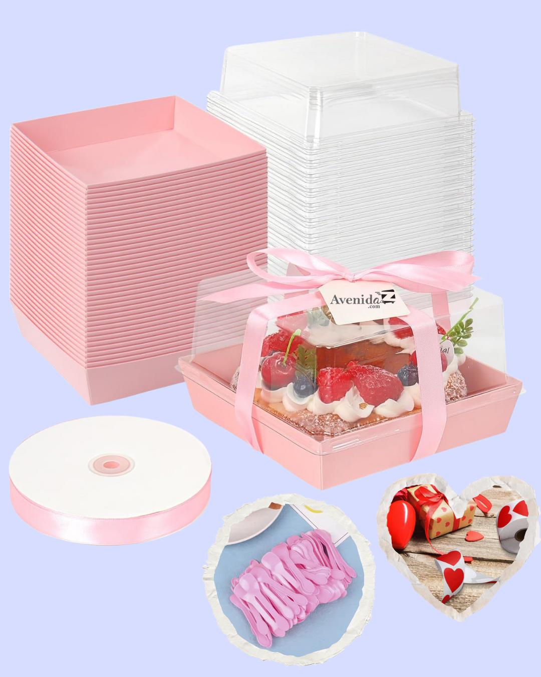 Envases Cuadrados para Embalar Postres