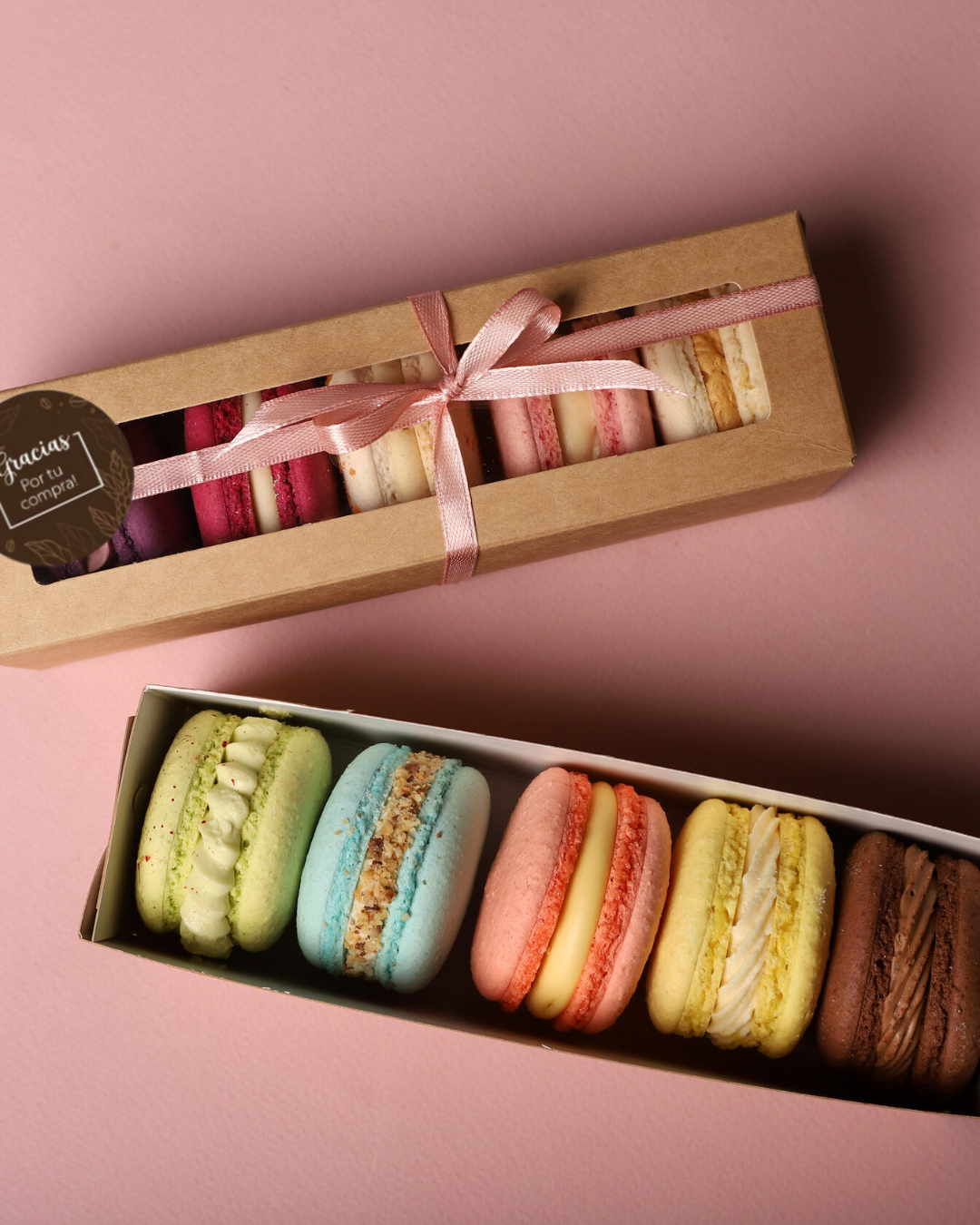 Cajas Armables con ventana para postrecitos