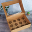 Caja de Papel Cartulina Kraft para Cupcake con Ventanilla