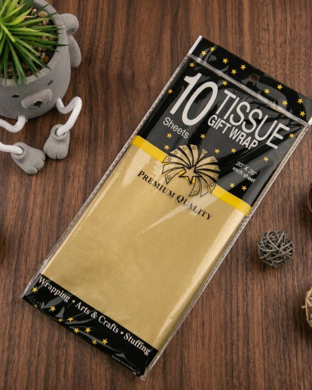 Papel Tissue para Envolver Regalos - Liso Cromado - Paquete de 10 hojas