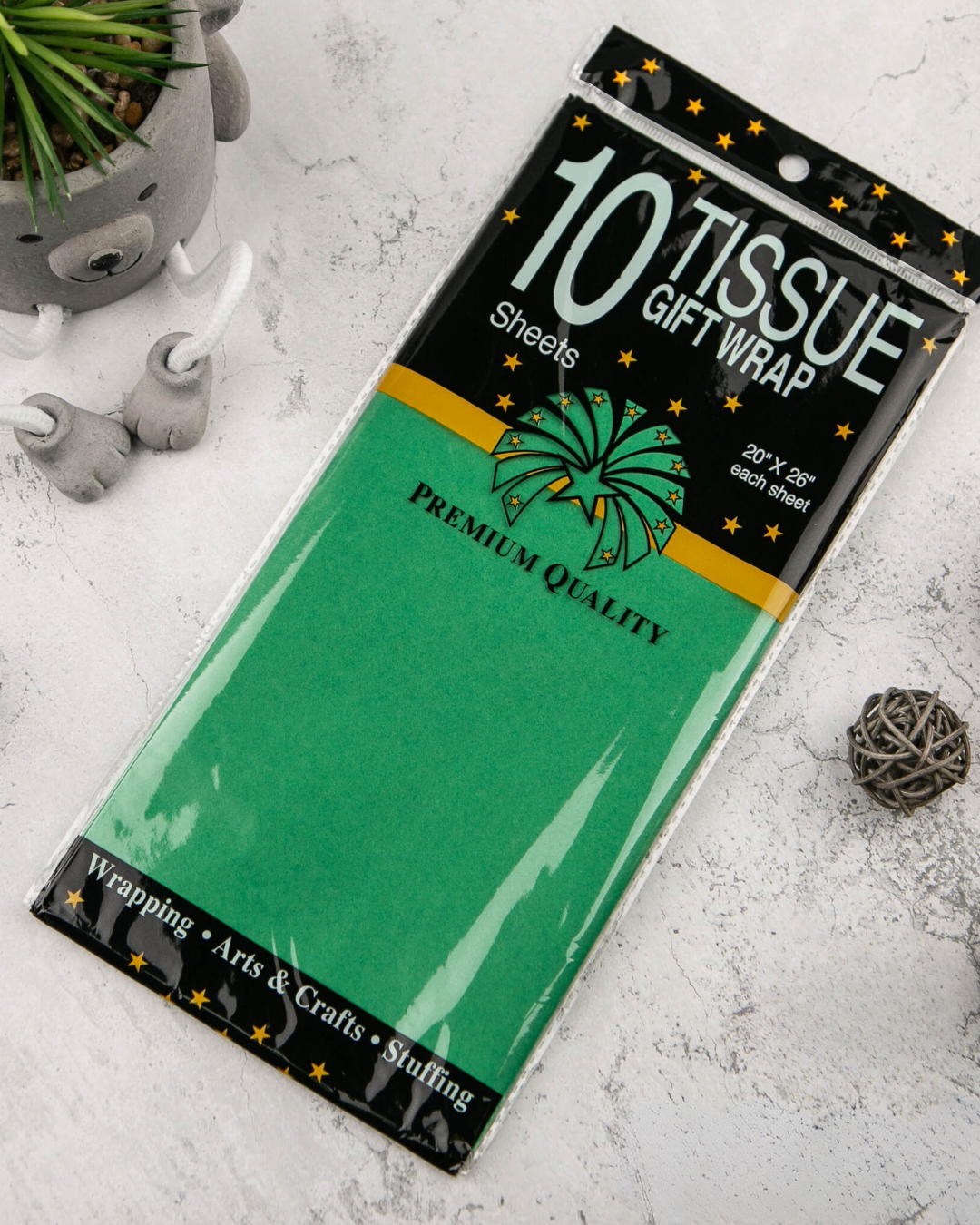 Papel Tissue para Envolver Regalos - Colores Liso Mate - Paquete de 10 Hojas