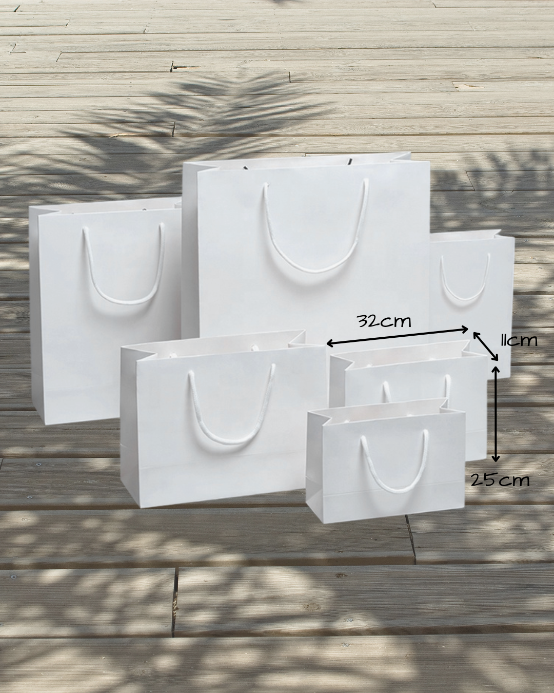 Bolsas Boutique papel manila con asa de cordón