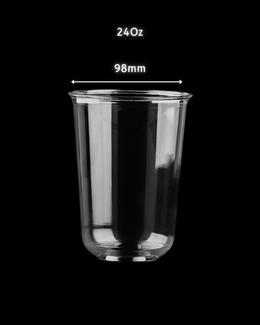 Vasos y Tapas PET de Plástico en Forma U