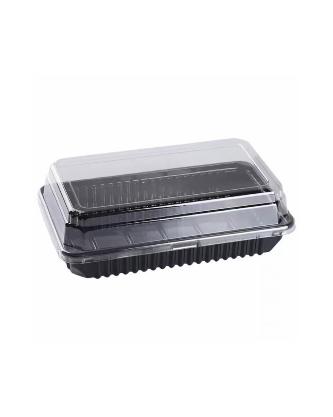 Envase PET Negro Desechable 21x13x6.5cm