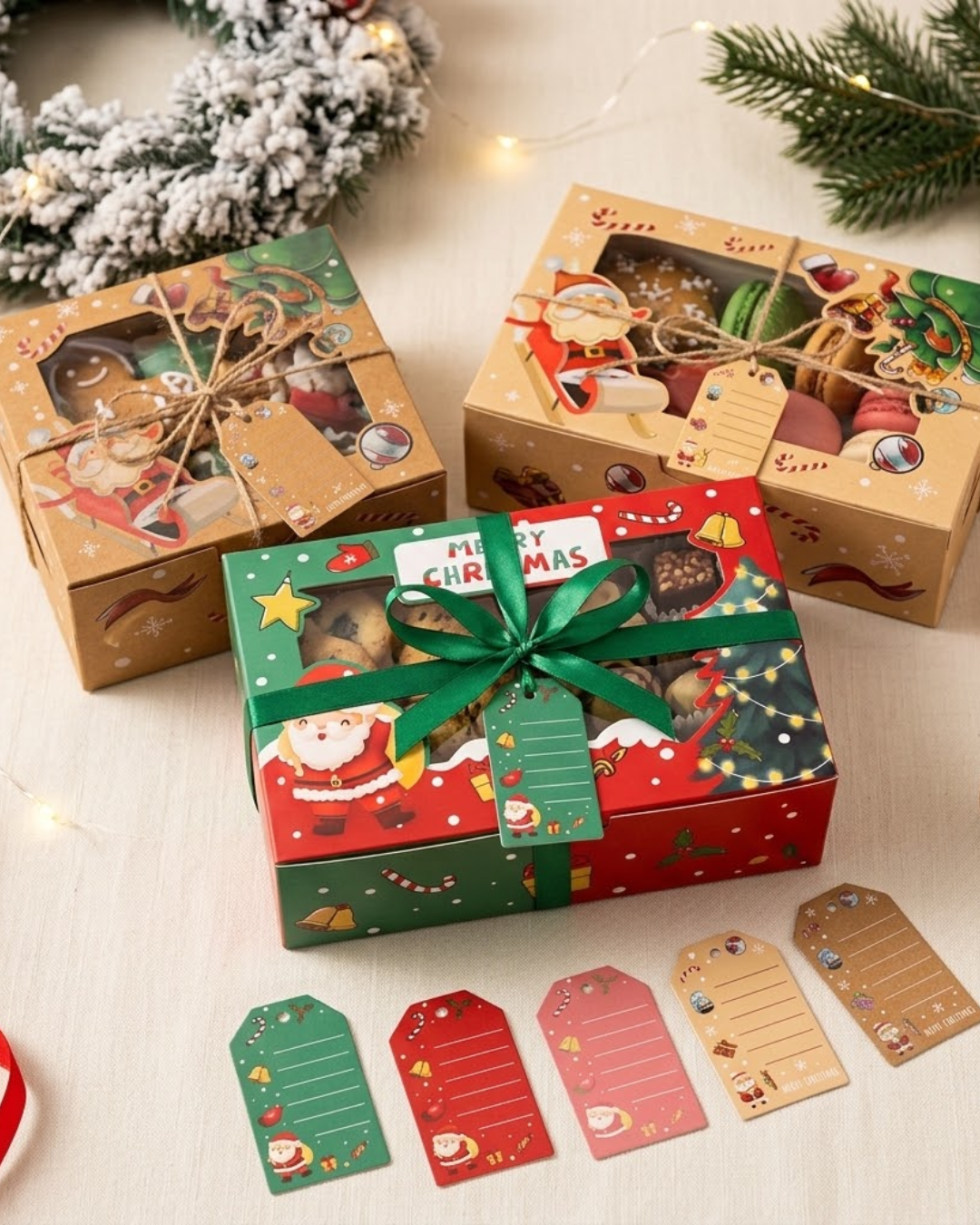 Cajas Armables Navideñas Para Cupcakes