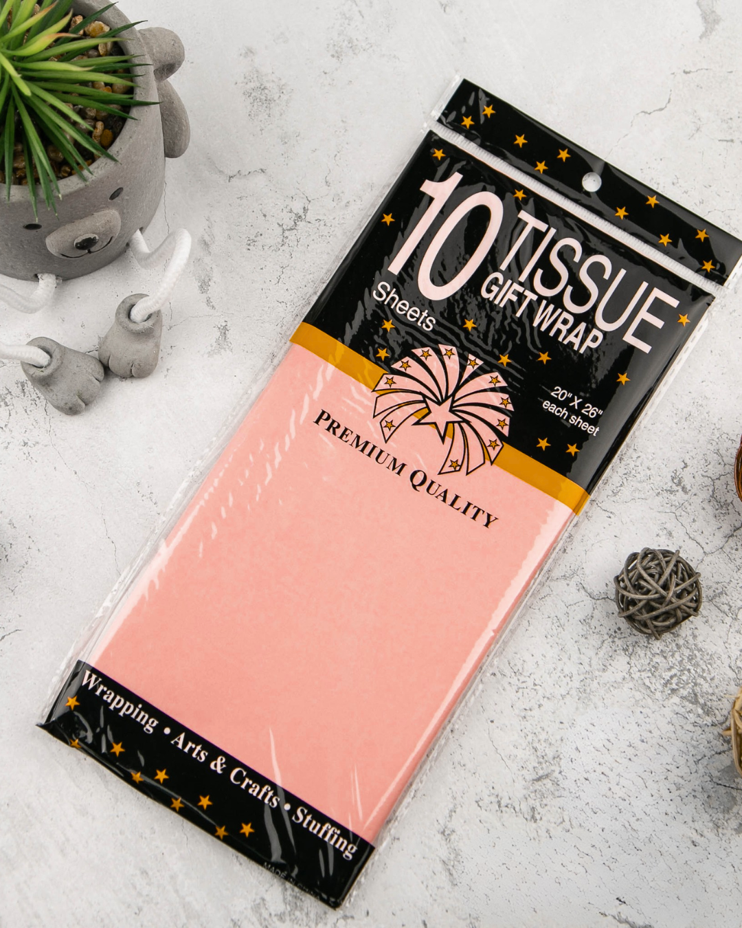 Papel Tissue para Envolver Regalos - Colores Liso Mate - Paquete de 10 Hojas
