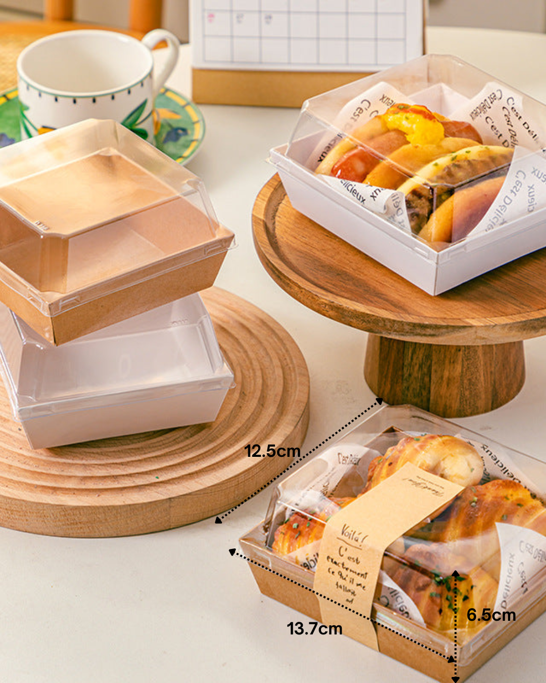 Envases Cuadrados para Embalar Postres