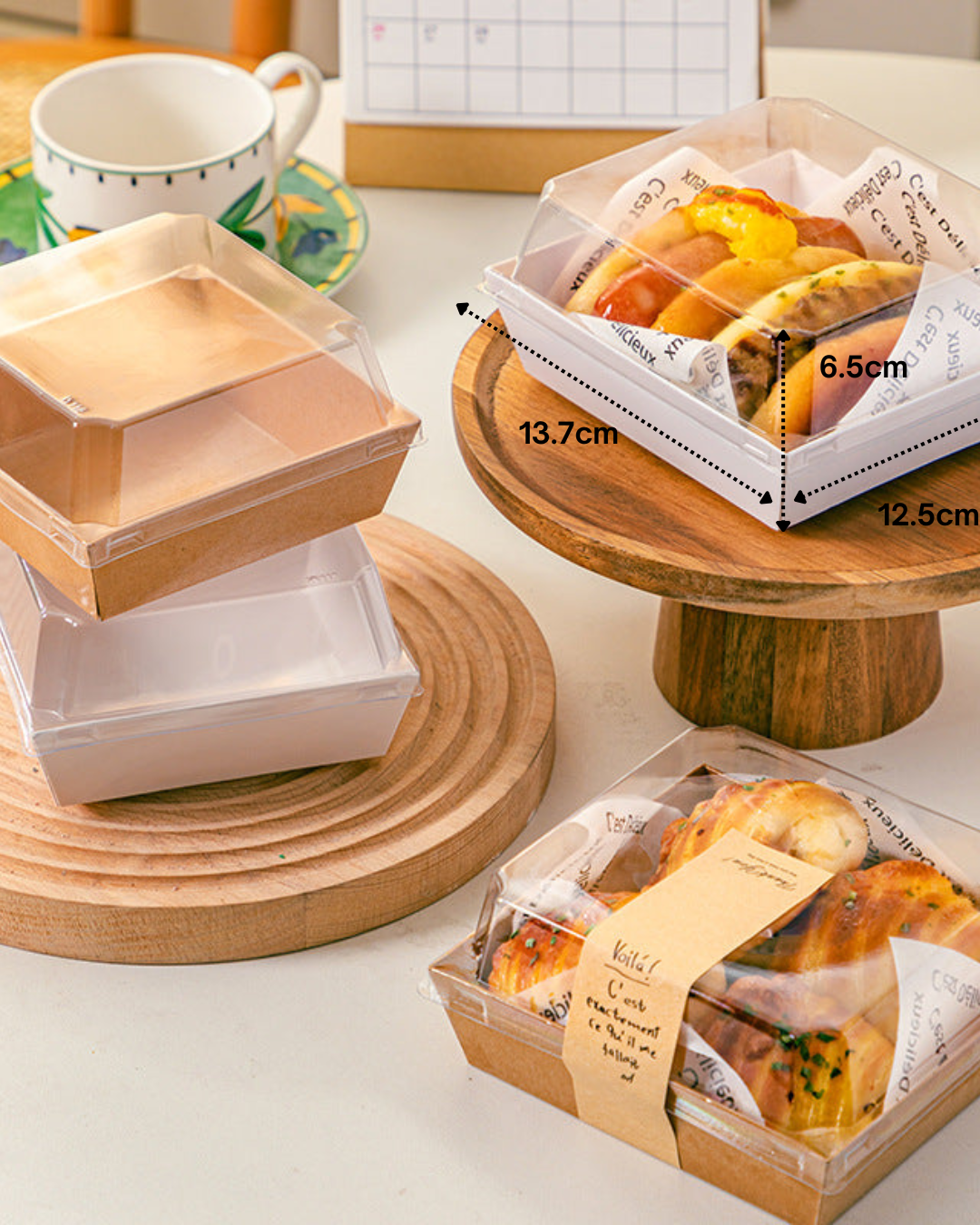 Envases Cuadrados para Embalar Postres