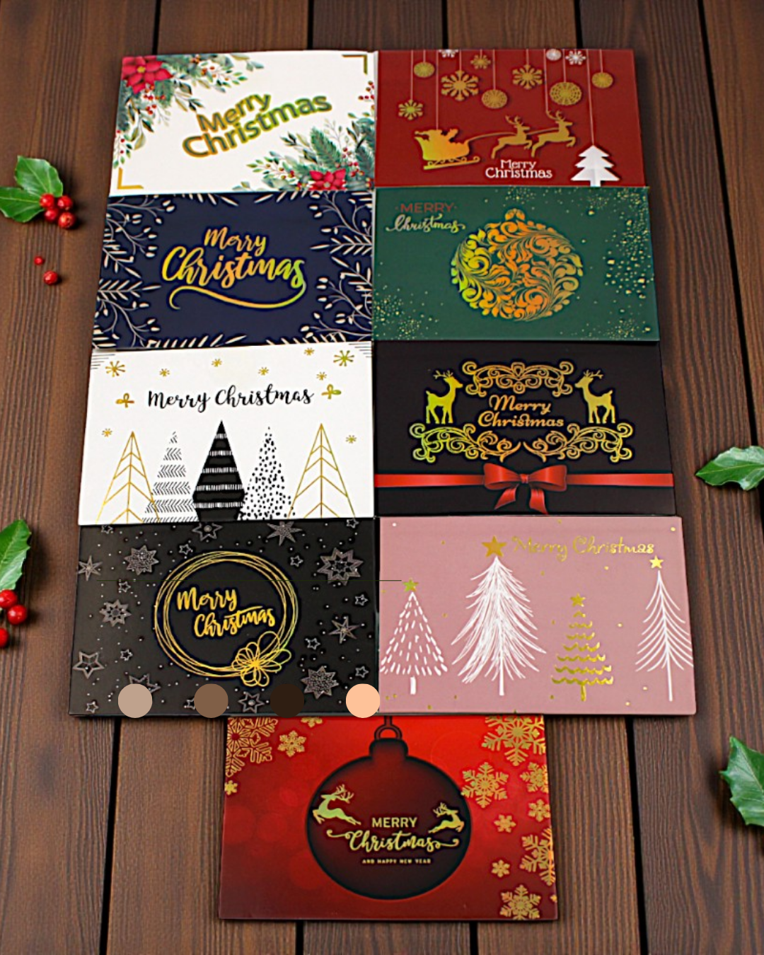 Tarjetas con Diseño Navideño y Sobre