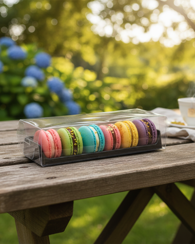 Caja armable de acetato con base interna 19.7X8.2X5.5cm