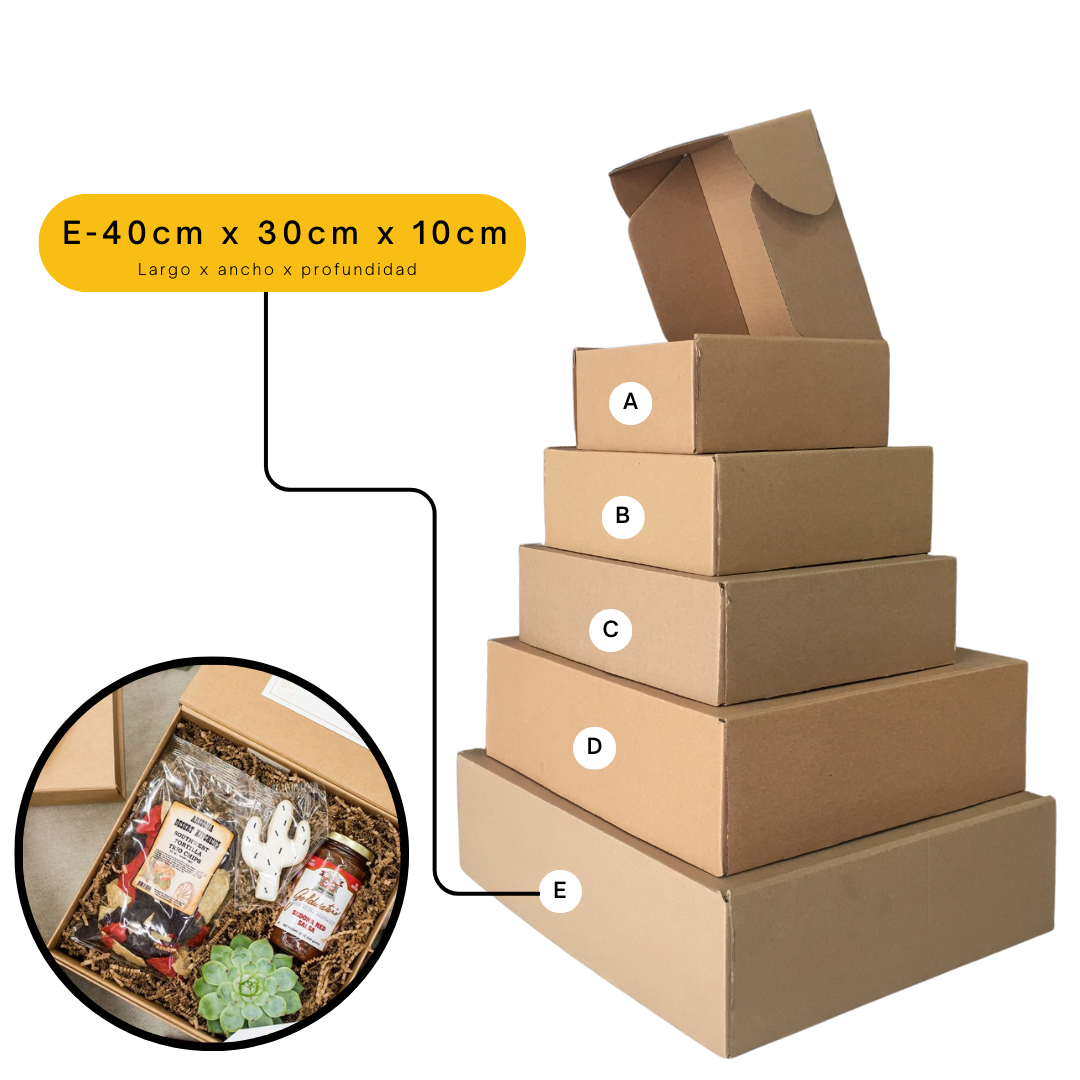 Agroplastic - Cajas Cartón Corrugado autoarmables 📦 2 Formatos: Box chica  16 cm x 16 cm x 9 am box grande 21 cm x 18 cm x 8 cm Encuentra esto y