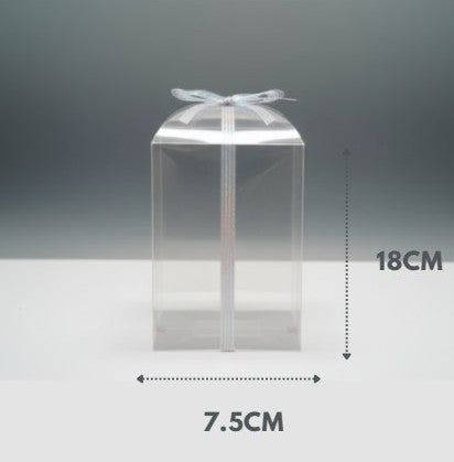 Cajas de acetato transparente con lazo