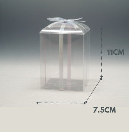 Cajas de acetato transparente con lazo