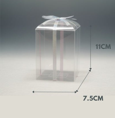 Cajas de acetato transparente con lazo