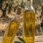 Botella de vidrio transparente con corcho