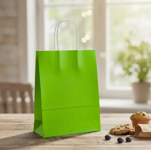 Bolsa de Papel Unicolor con Asa Rizada