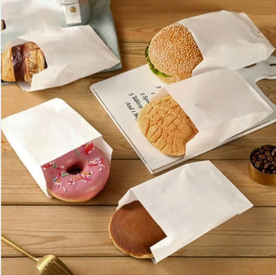 Bolsas de Papel Kraft Blanco con Capa Interna Antigrasa