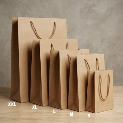 Bolsa de Papel Kraft con Asas de Cordón