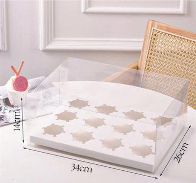 Caja de Acetato con Base para 12 Cupcakes