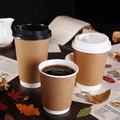 Vasos de Cartón Doble Pared y Tapas