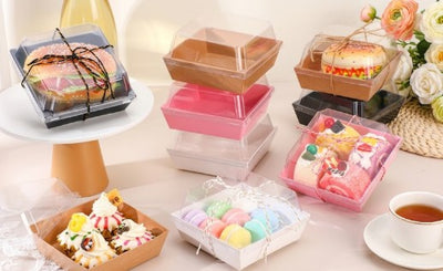 Envases cuadrados para embalar postres