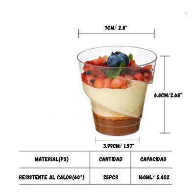 Envase Plástico para Mini Postres (25pcs)
