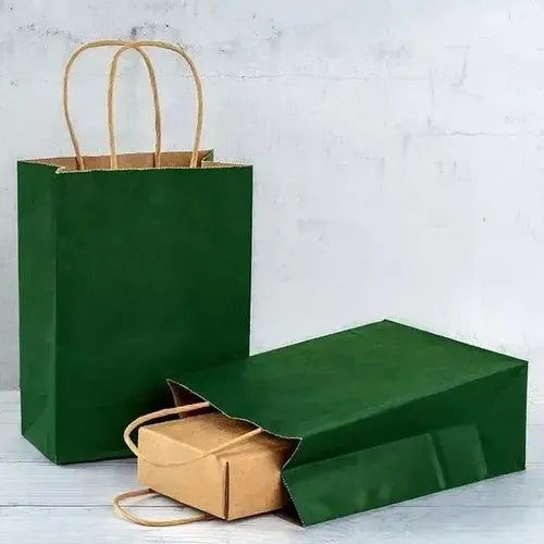 Bolsa de Papel Unicolor con Asa Rizada
