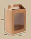 Caja kraft con agarradero y ventana