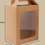 Caja kraft con agarradero y ventana