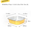 Bandeja de Aluminio Dorado con Tapa transparente