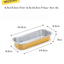 Bandeja de Aluminio Dorado con Tapa transparente