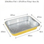 Bandeja de Aluminio Dorado con Tapa transparente