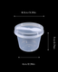 Envase plástico transparente con cucharita para postre