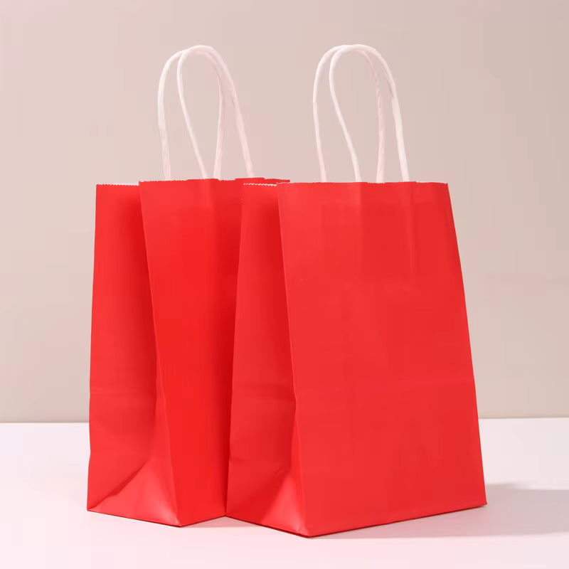 Bolsa de Papel Unicolor con Asa Rizada