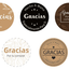 Rollo de Stickers "GRACIAS por su compra" (500 stickers)