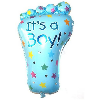 Globo de helio o de aire Pies.  Para baby shower It's a Boy o It's a Girl