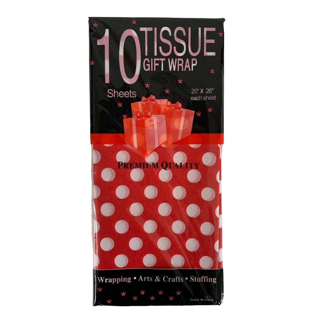 Papel cebolla tisú/tissue  con diseño variado para envolver regalos - Paquete de 10 hojas