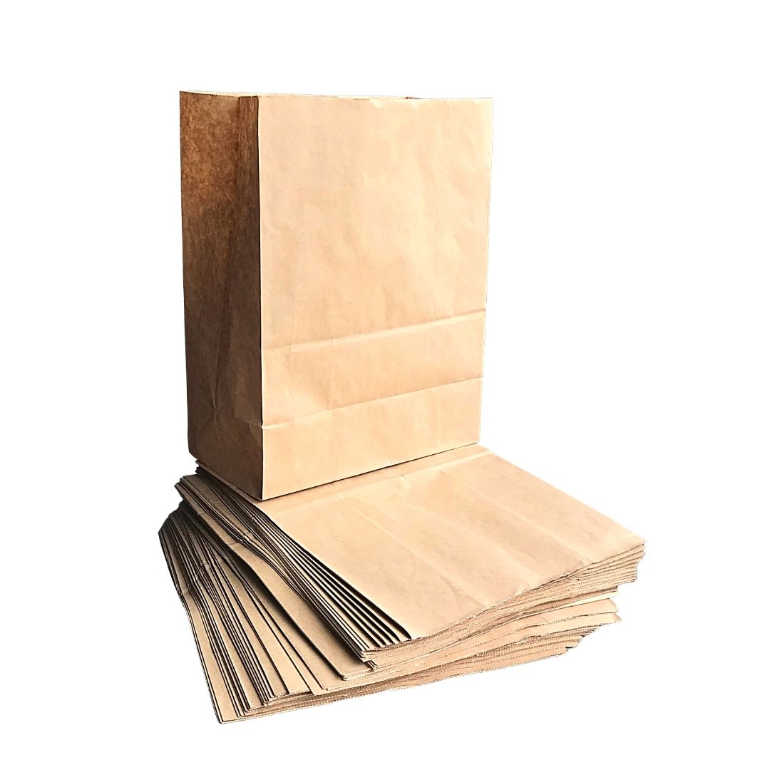 Bolsa de papel kraft biodegradable.