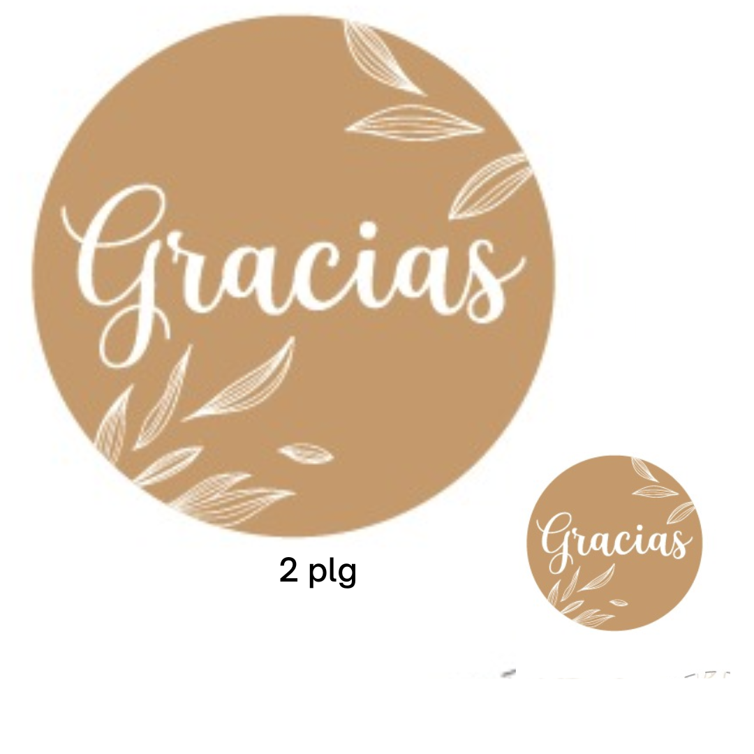 Rollo de Stickers "GRACIAS por su compra" (500 stickers)