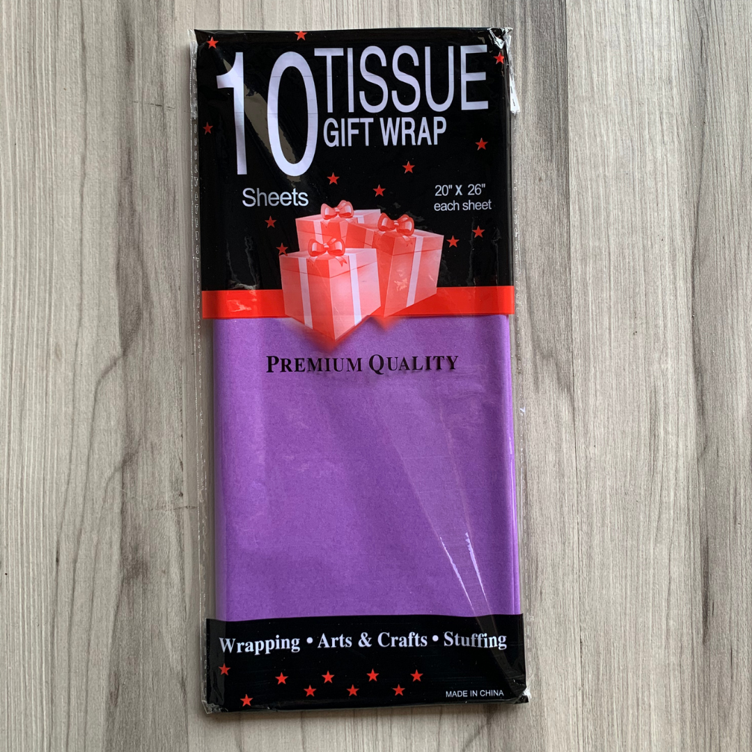 Papel  tisú tissue para envolver regalos - colores liso mate - Paquete de 10 hojas