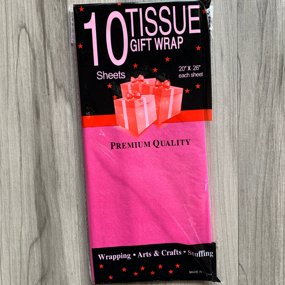 Papel  tisú tissue para envolver regalos - colores liso mate - Paquete de 10 hojas