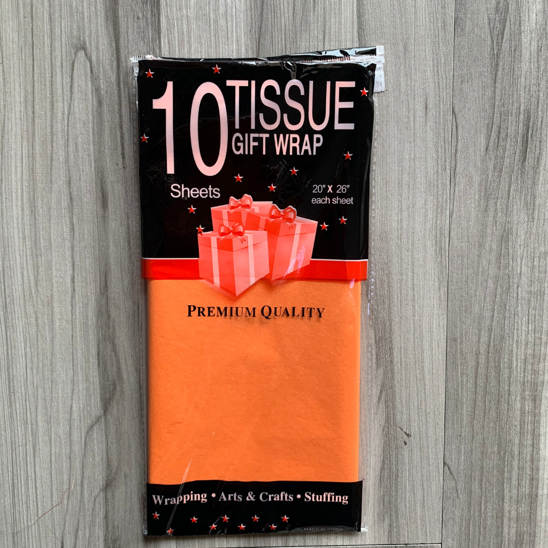 Papel  tisú tissue para envolver regalos - colores liso mate - Paquete de 10 hojas