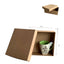 Caja armable kraft de cartoncillo kraft con tapa