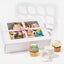 Caja de papel cartulina kraft para cupcake con ventanilla